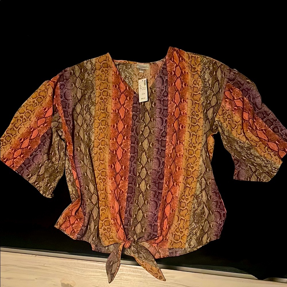 Multicolor Snake Print Women Top